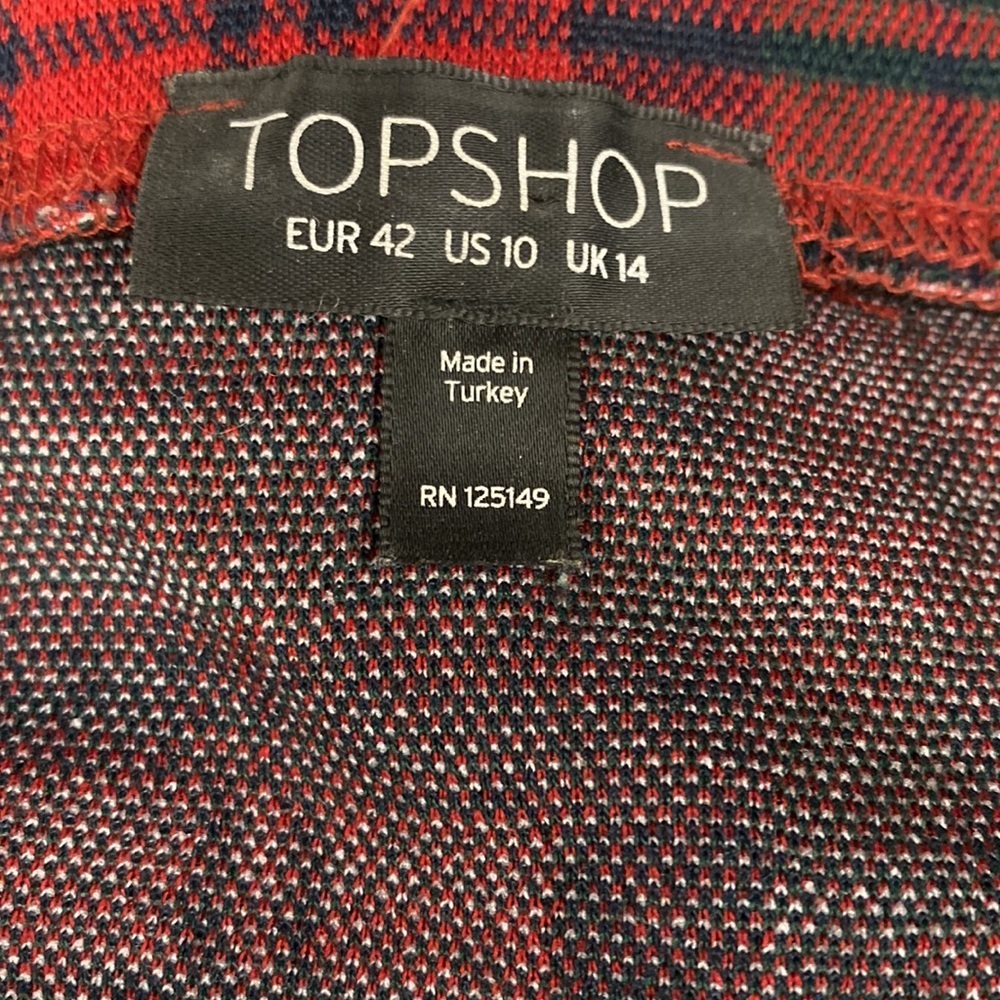 Topshop Plaid Skirt Size 10 - Picture 3 of 6